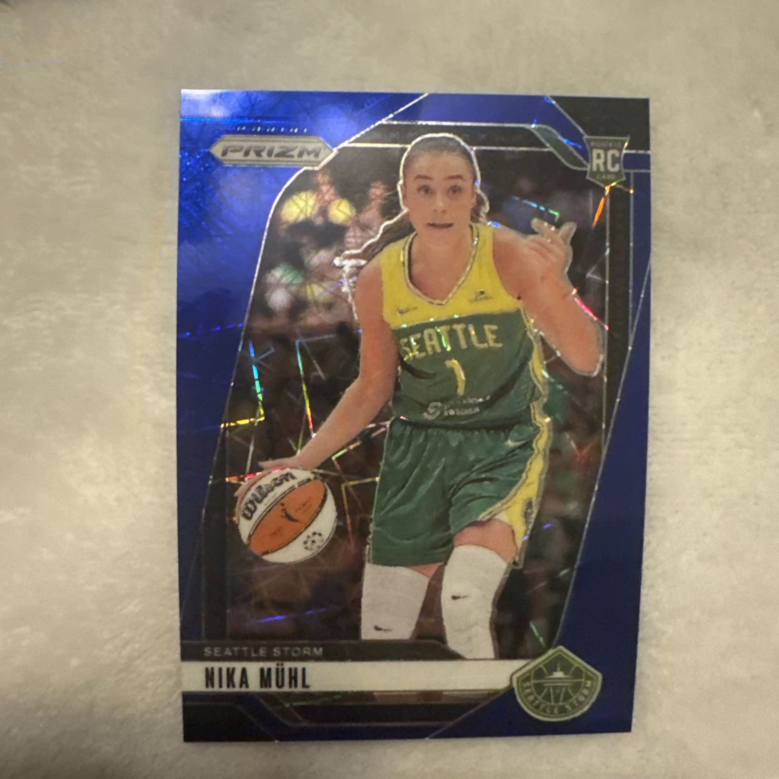2024 Panini Prizm WNBA #75 Nika Muhl Blue Velocity Rookie RC Storm
