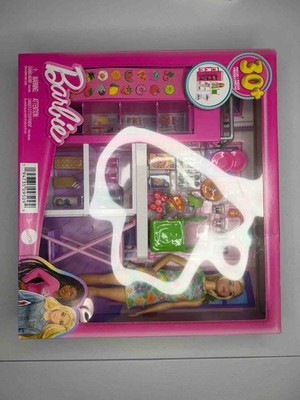 Barbie Ultimate Pantry Playset Doll Kitchen 30+ Pieces Mattel HJV38