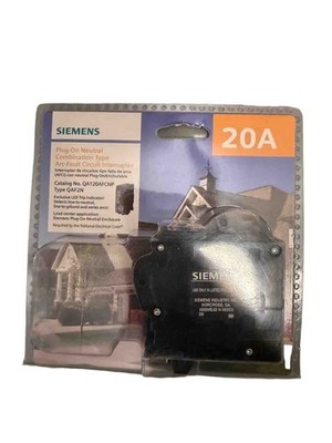 Siemens QA120AFCNP 20 Amp 1-Pole Plug-On Neutral AFCI Breaker